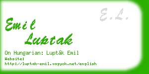emil luptak business card