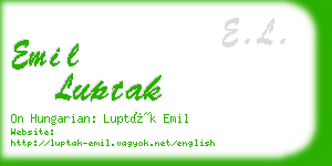 emil luptak business card